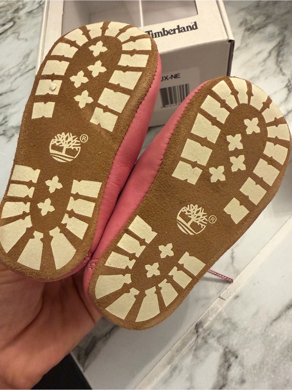 Timberland Pink Lace-Up Baby Crib Shoes - Picture 4 of 8